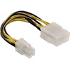 8-pol ATX Kupplung auf 4 Pol ATX Stecker, 12 Volt Stromkabel 15cm